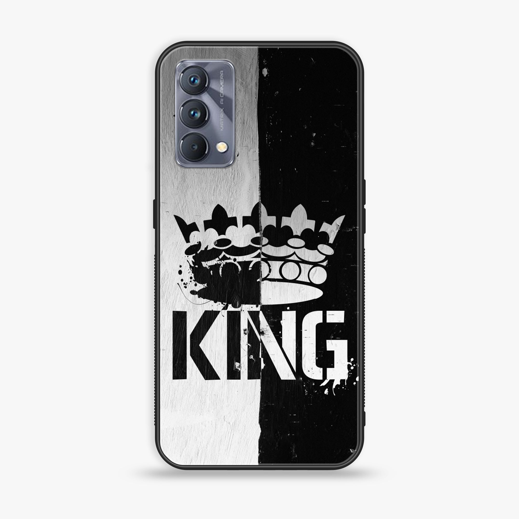 Realme GT Master Edition King Series V 2.0  Series  Premium Printed Glass soft Bumper shock Proof Case