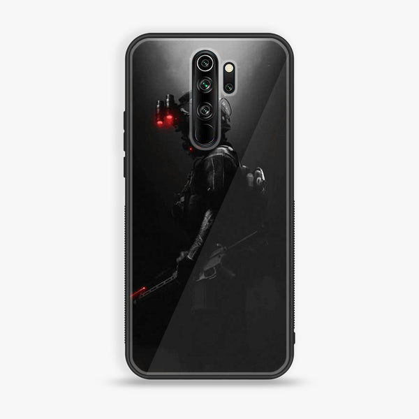 Redmi Note 8 Pro - Black Art Design 9 - Premium Printed Glass soft Bumper shock Proof Case CS-18783