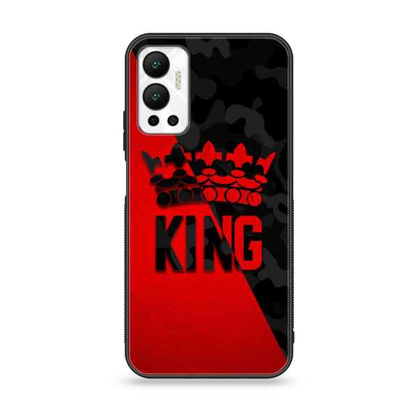 Infinix Hot 12 Play -  King Series V 2.0 Design 6 - Premium Metal Printed soft Bumper Shock Proof Case CS-8308