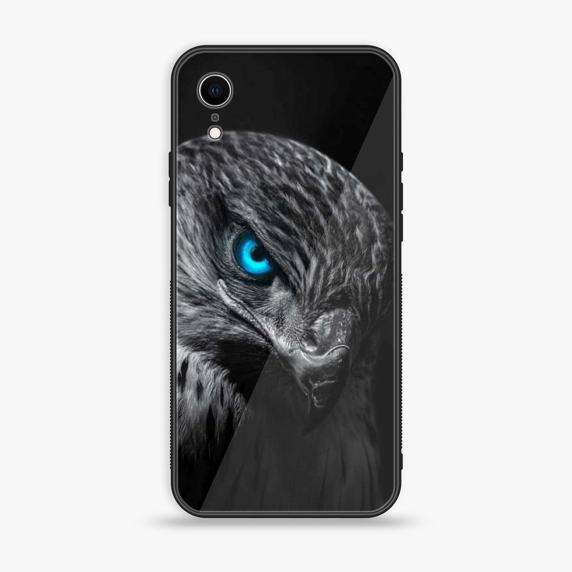 iPhone XR - Black Art Series - Premium Printed Glass soft Bumper shock Proof Case