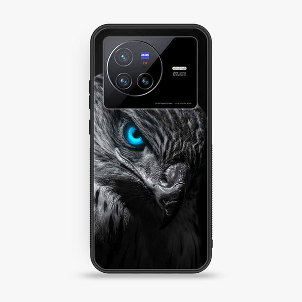 Vivo X80- Black Art Design 2  - Premium Printed Glass soft Bumper shock Proof Case  CS-42476