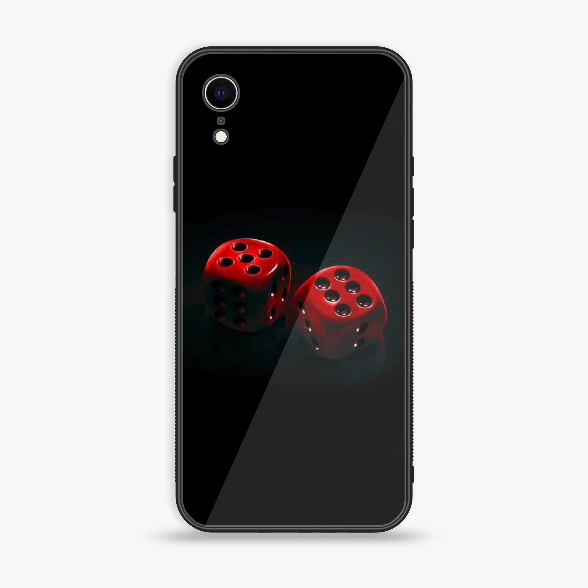 iPhone XR - Black Art Series - Premium Printed Glass soft Bumper shock Proof Case