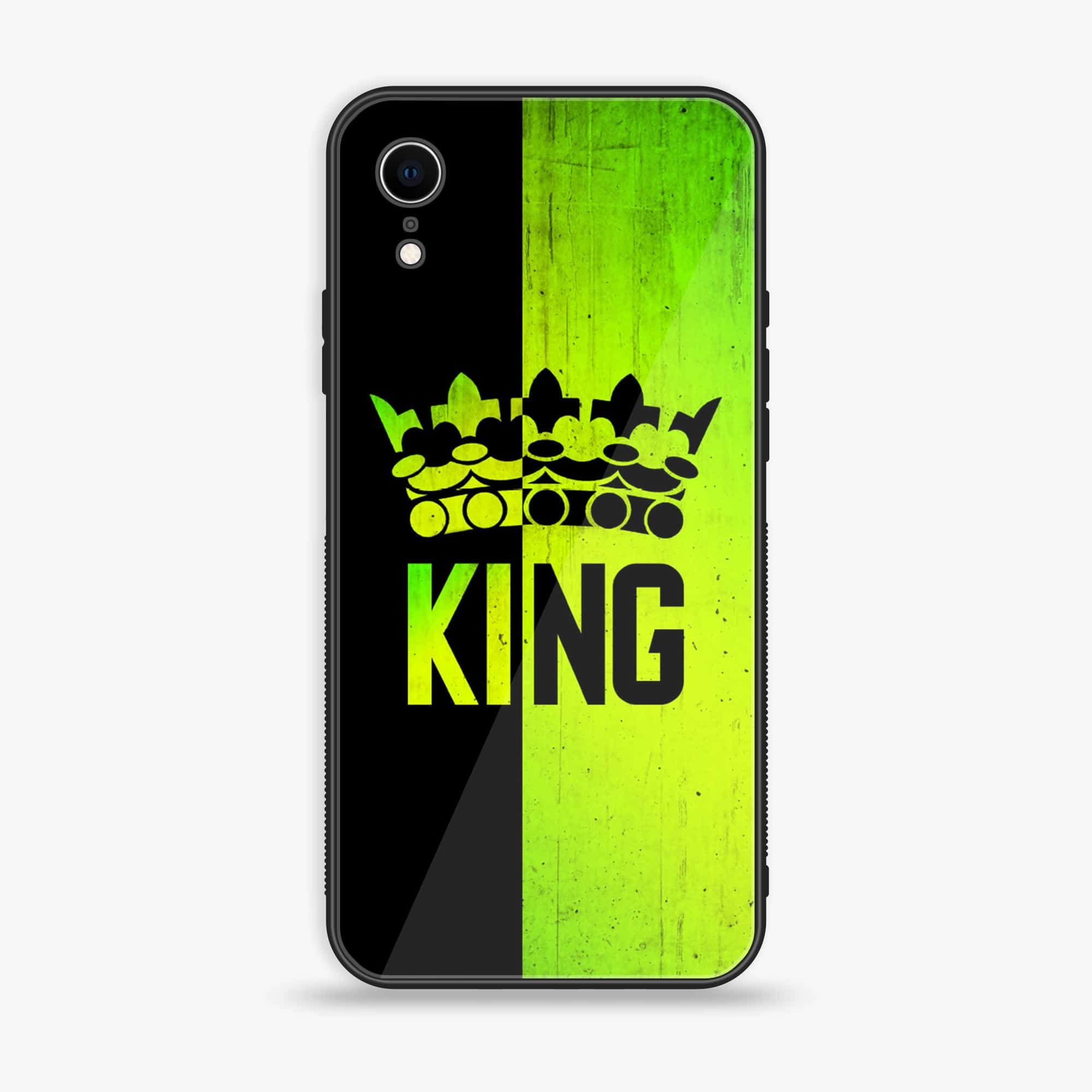 iPhone XR - King Series v2.0 - Premium Printed Glass soft Bumper shock Proof Case