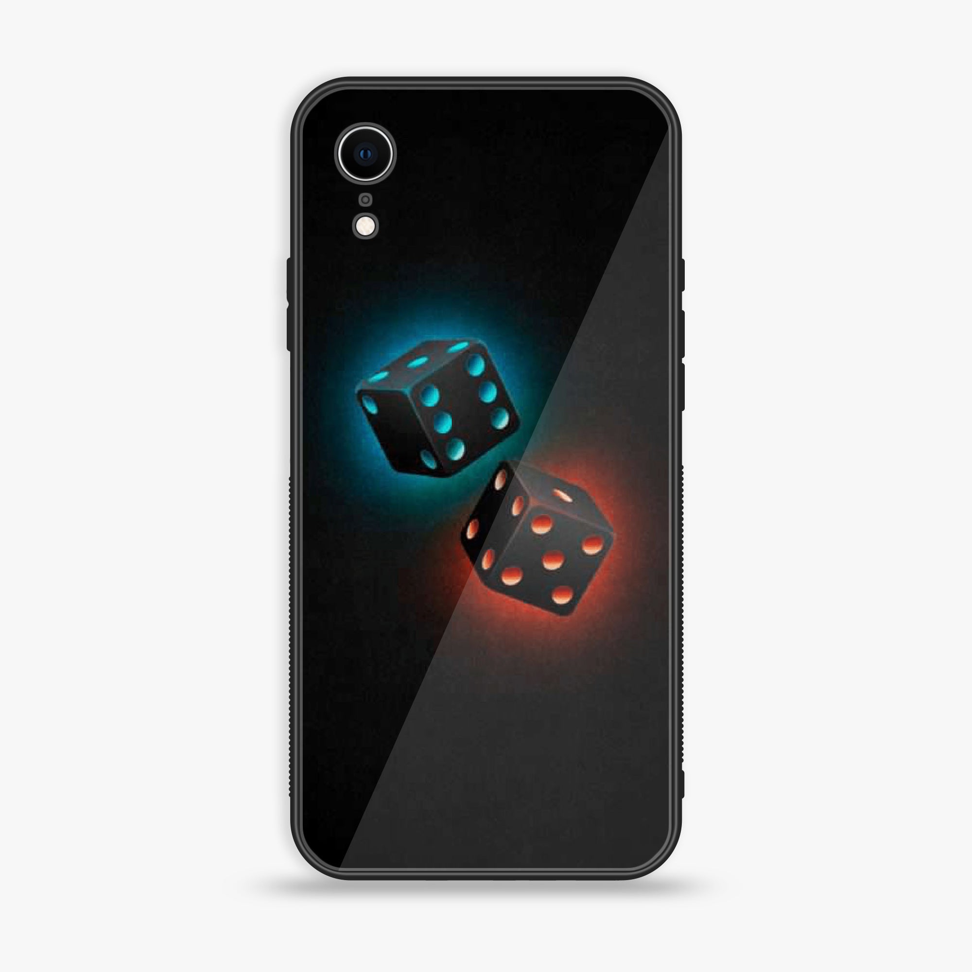 iPhone XR - Black Art Series - Premium Printed Glass soft Bumper shock Proof Case