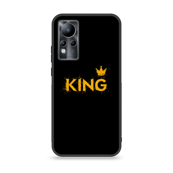 Infinix Note 11 -  King  Design 2V 2.0  - Premium Printed Glass soft Bumper shock Proof Case CS-18372