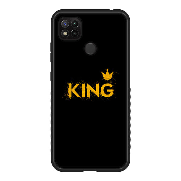 Xiaomi Redmi 9C/10A - King V 2.0 Design 2 - Premium Printed Glass soft Bumper shock Proof Case CS-22804