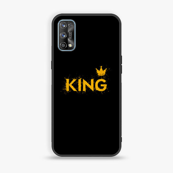 Realme 7 Pro - King Series V 2.0 Design 2 - Premium Printed Glass soft Bumper shock Proof Case CS-14176