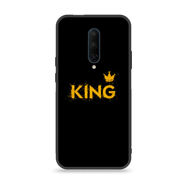 OnePlus 7 Pro - King V 2.0 Design 2 - Premium Printed Glass soft Bumper shock Proof Case CS-19921