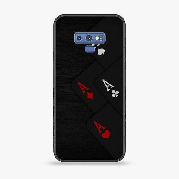 Samsung Galaxy Note 9 - Black Art Design 5 - Premium Printed Glass soft Bumper shock Proof Case CS-43179
