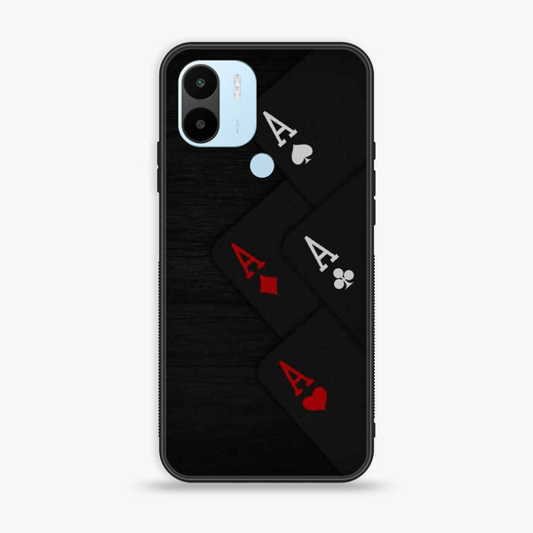 Xiaomi Redmi A1 Plus - Black Art  Design 5  - Premium Printed Glass soft Bumper shock Proof Case CS-25670