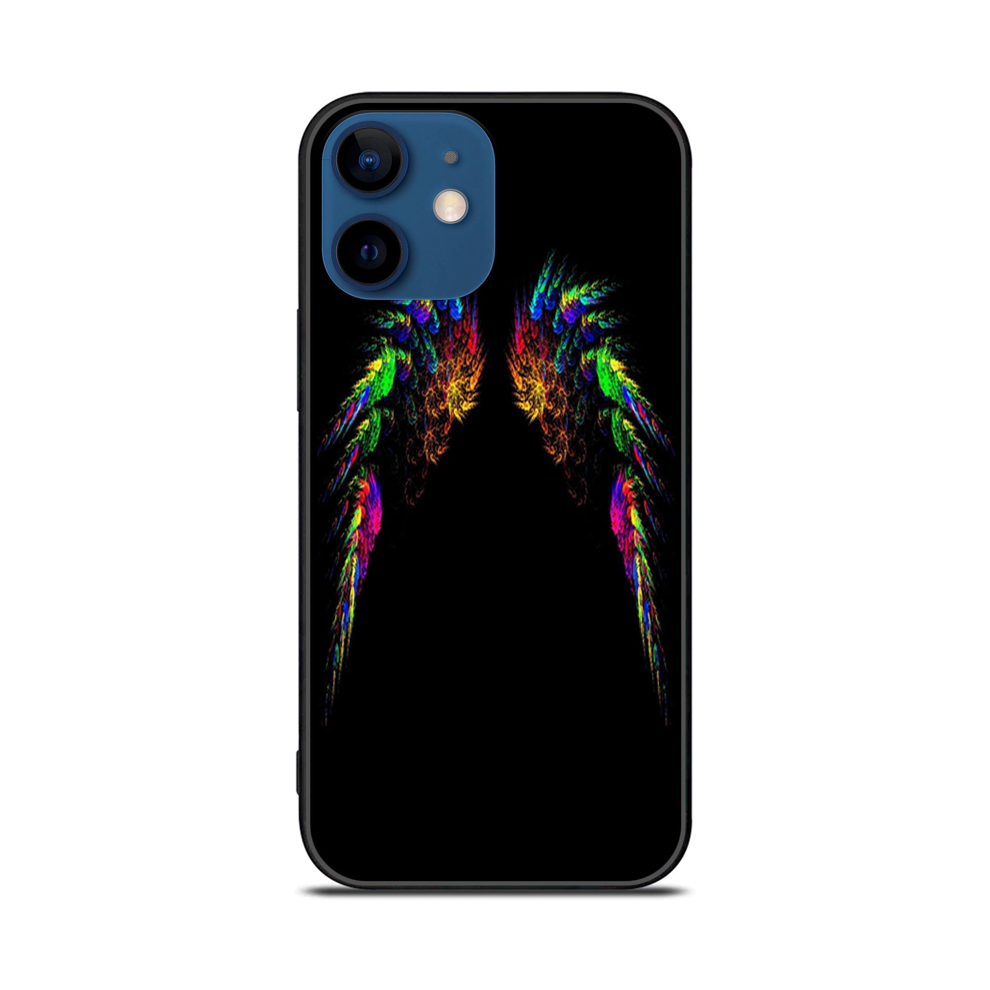 iPhone 11 Angel Wings Series  Premium Printed Glass soft Bumper shock Proof Case