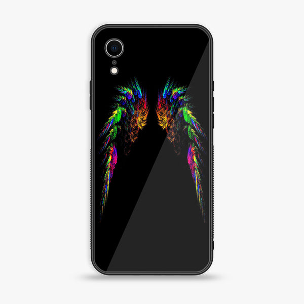 iPhone XR - Angel Wings Series - Premium Printed Glass soft Bumper shock Proof Case