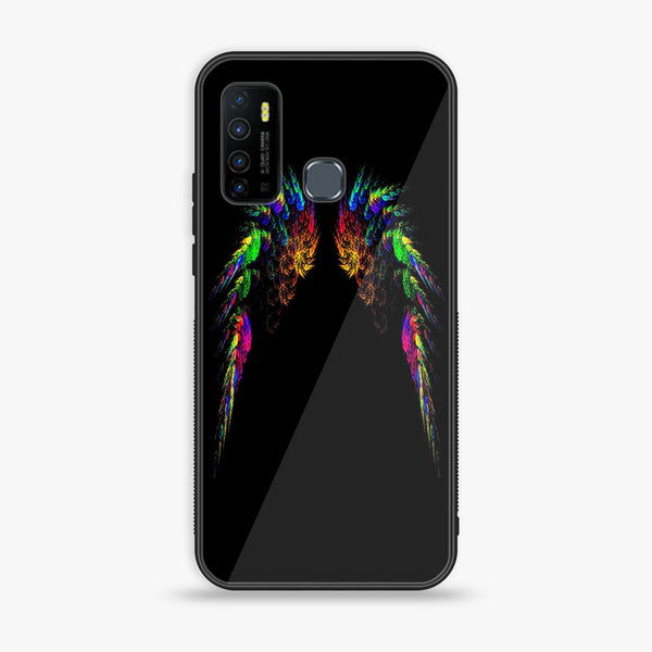 Infinix Hot 9 Play -Angel Wings Series - Premium Metal Printed soft Bumper shock Proof Case