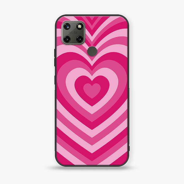Realme C25Y  Heart Beat Series Premium Printed Glass soft Bumper shock Proof Case