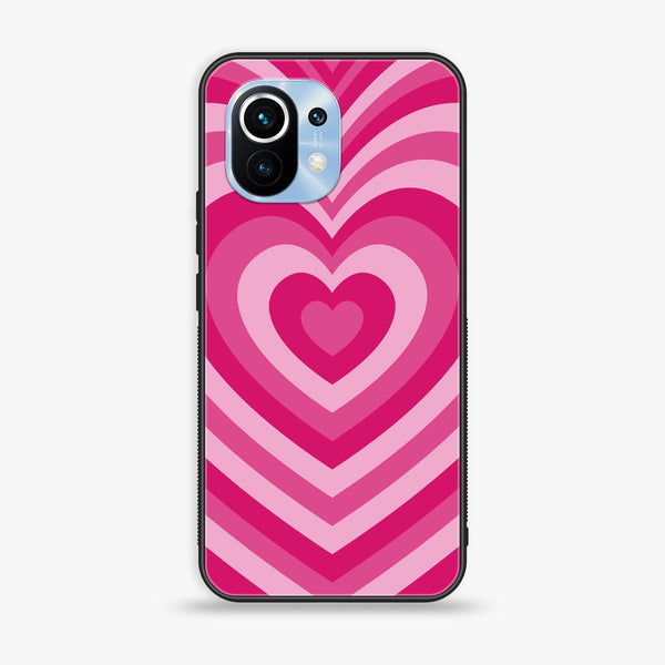 Xiaomi Mi 11 -Heart Beat Series - Premium Printed Glass soft Bumper shock Proof Case