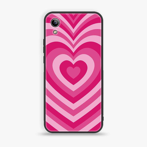 Vivo Y91C - Heart Beat Series - Premium Printed Glass soft Bumper shock Proof Case
