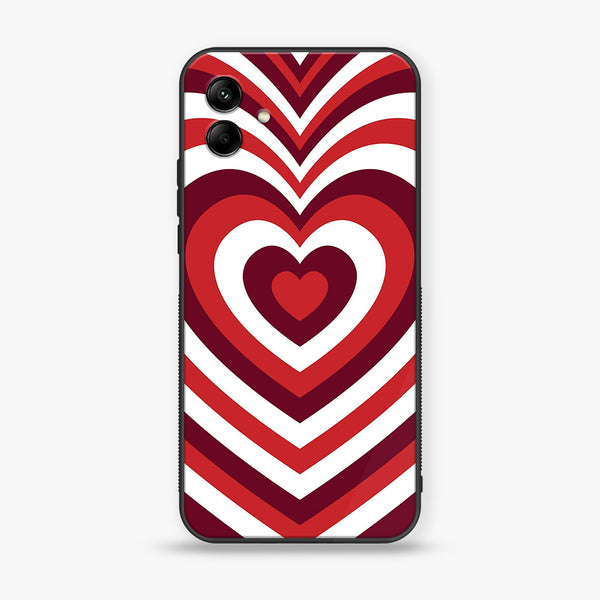 Samsung Galaxy A04 - Heart Beat Design 5 - Premium Printed Glass soft Bumper shock Proof Case CS-13633