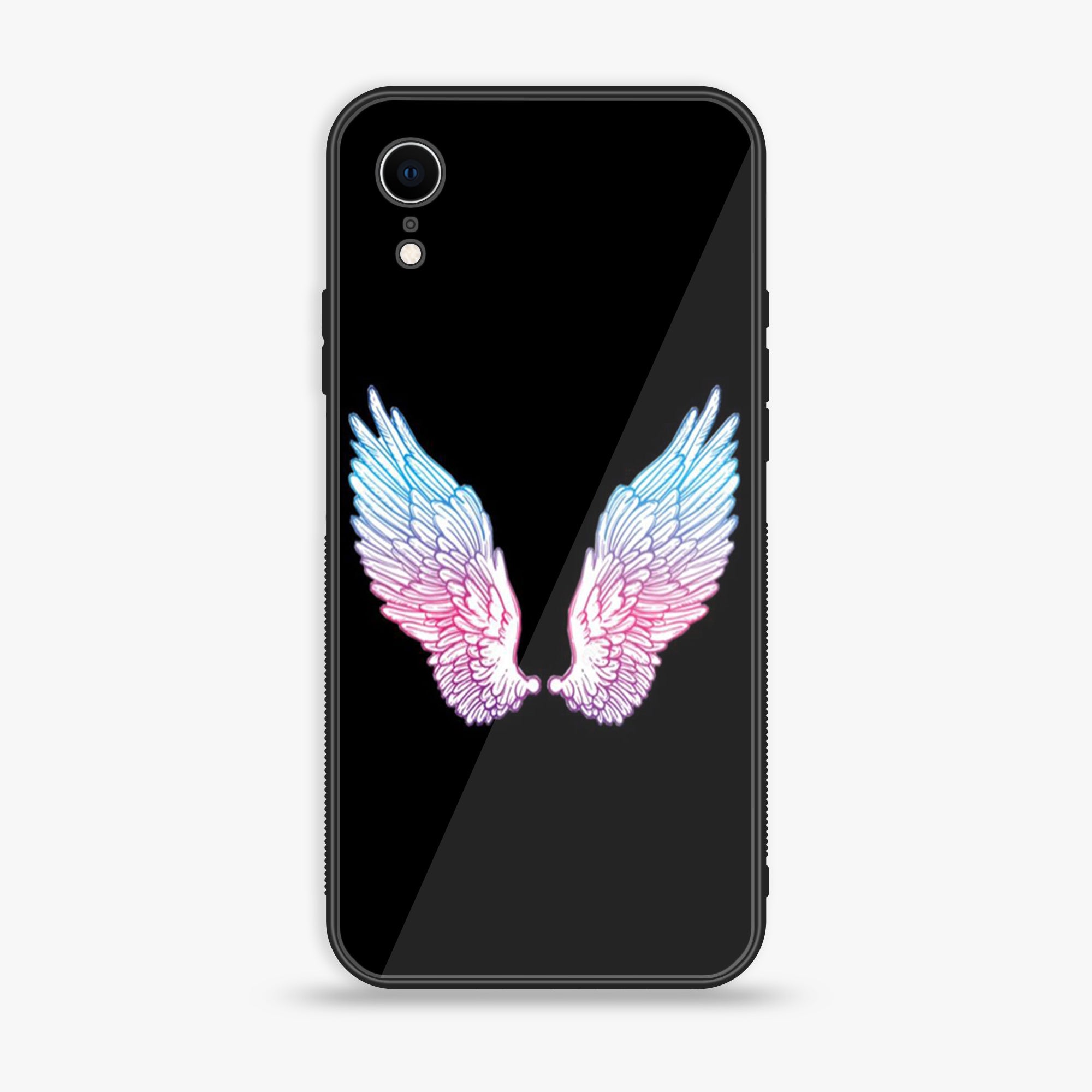 iPhone XR - Angel Wings Series - Premium Printed Glass soft Bumper shock Proof Case