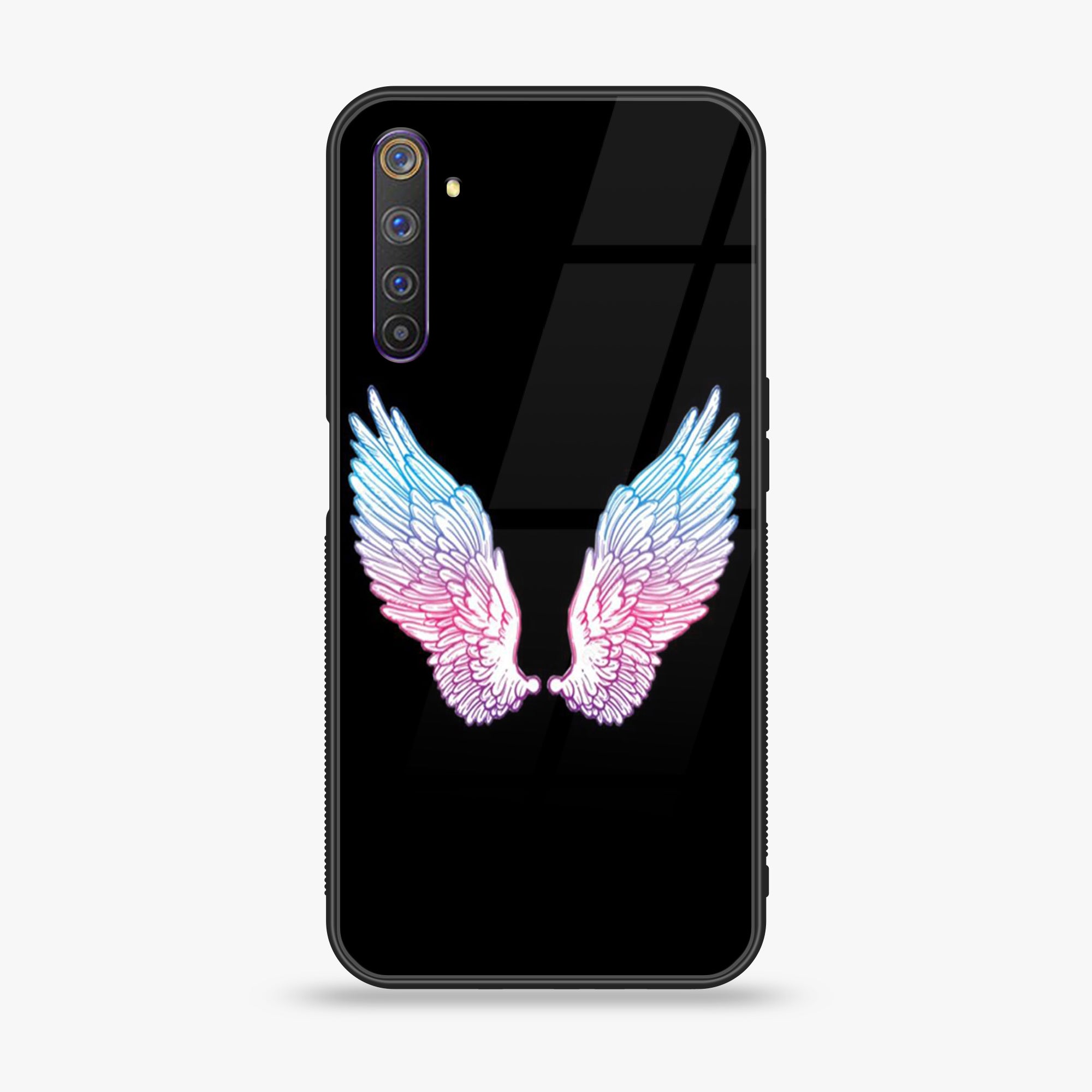Realme 6 Pro - Angel Wings Series - Premium Printed Glass soft Bumper shock Proof Case