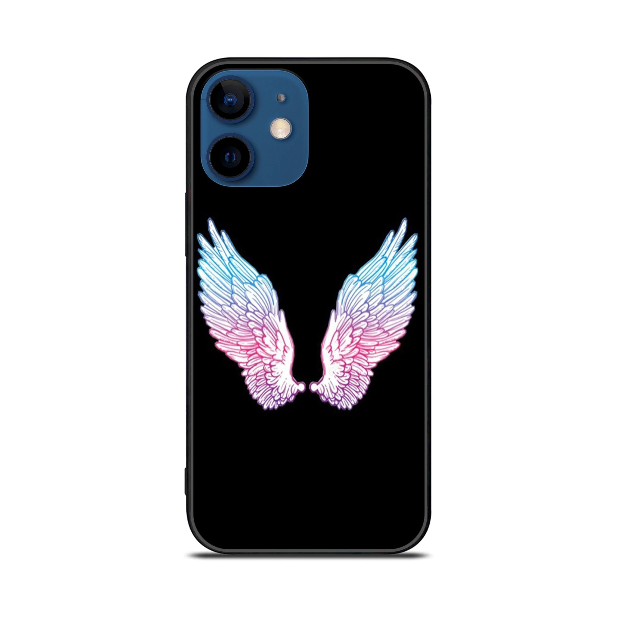 iPhone 11 Angel Wings Series  Premium Printed Glass soft Bumper shock Proof Case