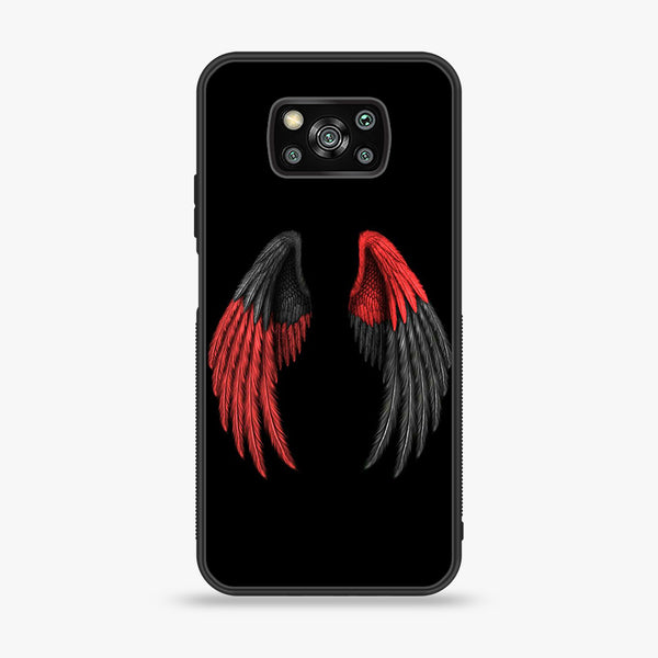 Xiaomi Poco X3 - Angel Wing Design 7 - Premium Printed Glass soft Bumper shock Proof Case CS-10464