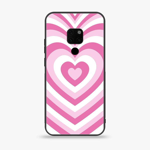 Huawei Mate 20 - Heart Beat Design 3 - Premium Printed Glass soft Bumper shock Proof Case CS-23897