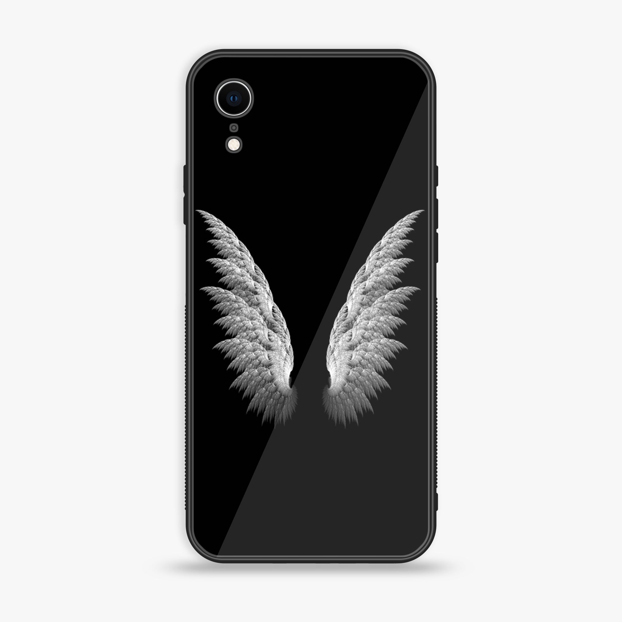 iPhone XR - Angel Wings Series - Premium Printed Glass soft Bumper shock Proof Case