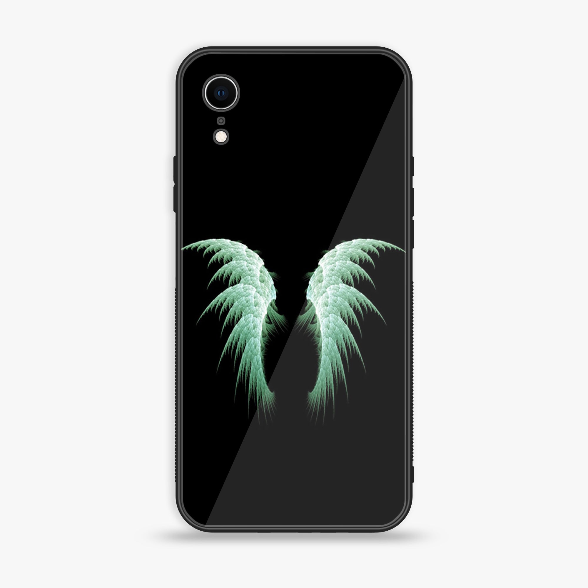 iPhone XR - Angel Wings Series - Premium Printed Glass soft Bumper shock Proof Case