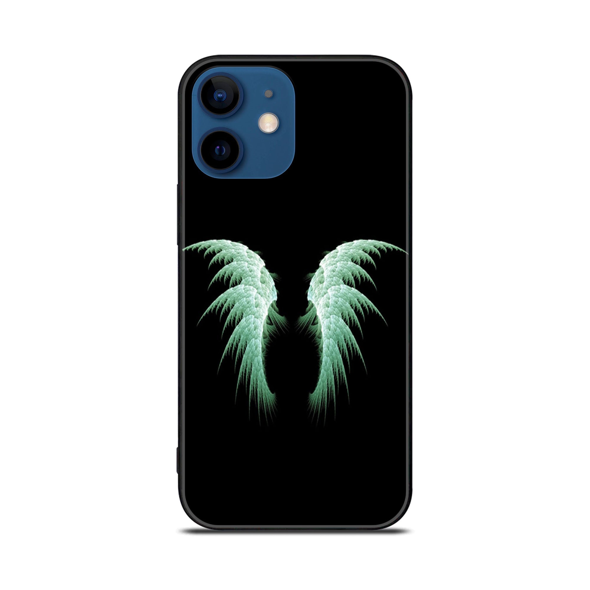 iPhone 11 Angel Wings Series  Premium Printed Glass soft Bumper shock Proof Case