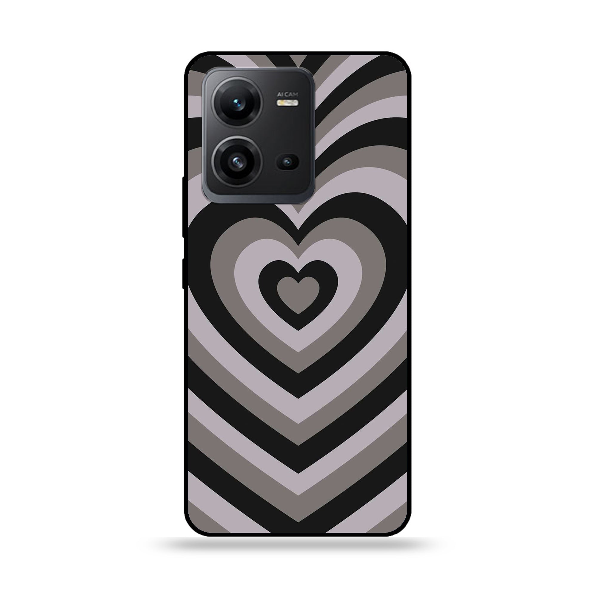 Vivo V25 5G  - Heart Beat Series - Premium Printed Glass soft Bumper shock Proof Case