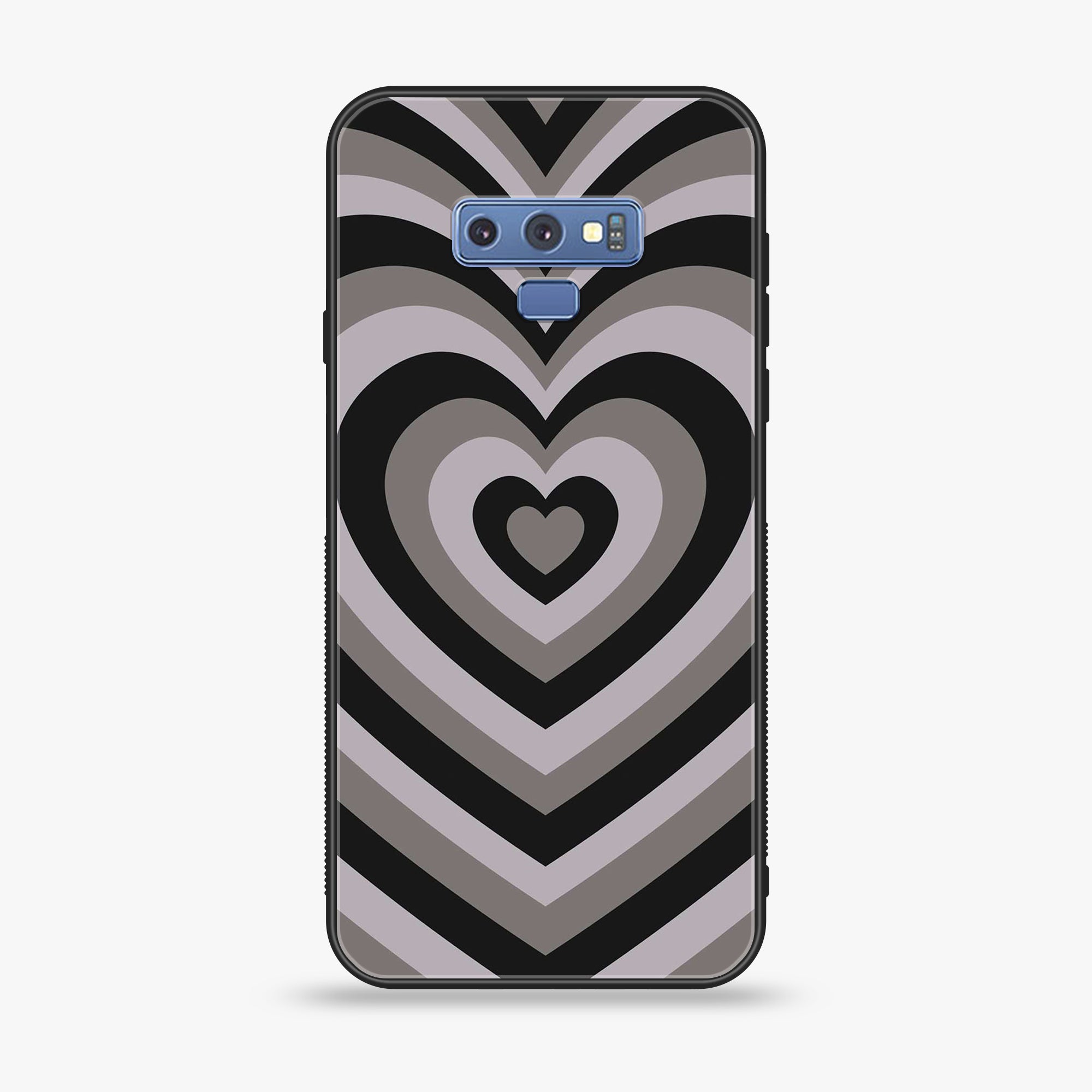 Samsung Galaxy Note 9 - Heart Beat Series - Premium Printed Glass soft Bumper shock Proof Case