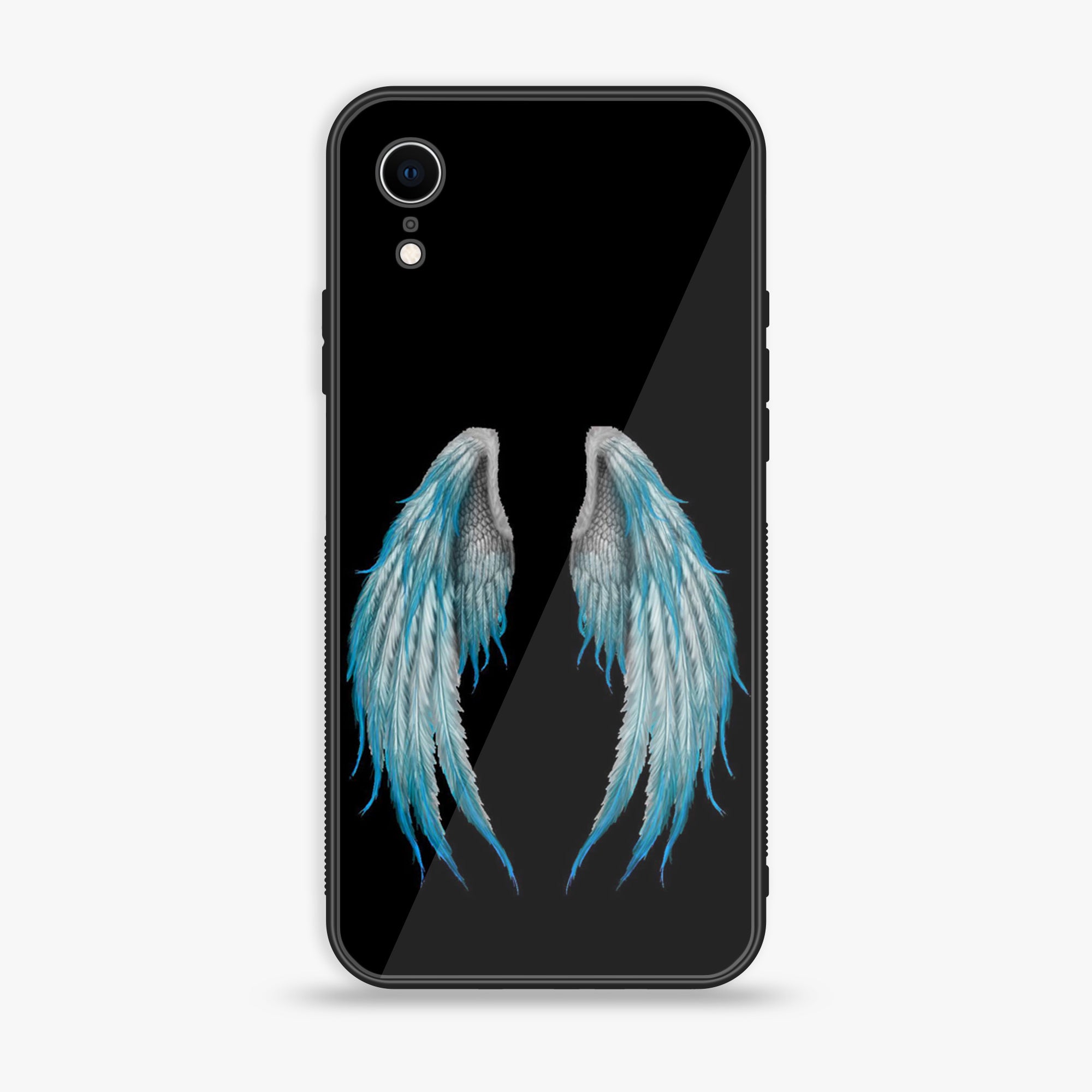 iPhone XR - Angel Wings Series - Premium Printed Glass soft Bumper shock Proof Case