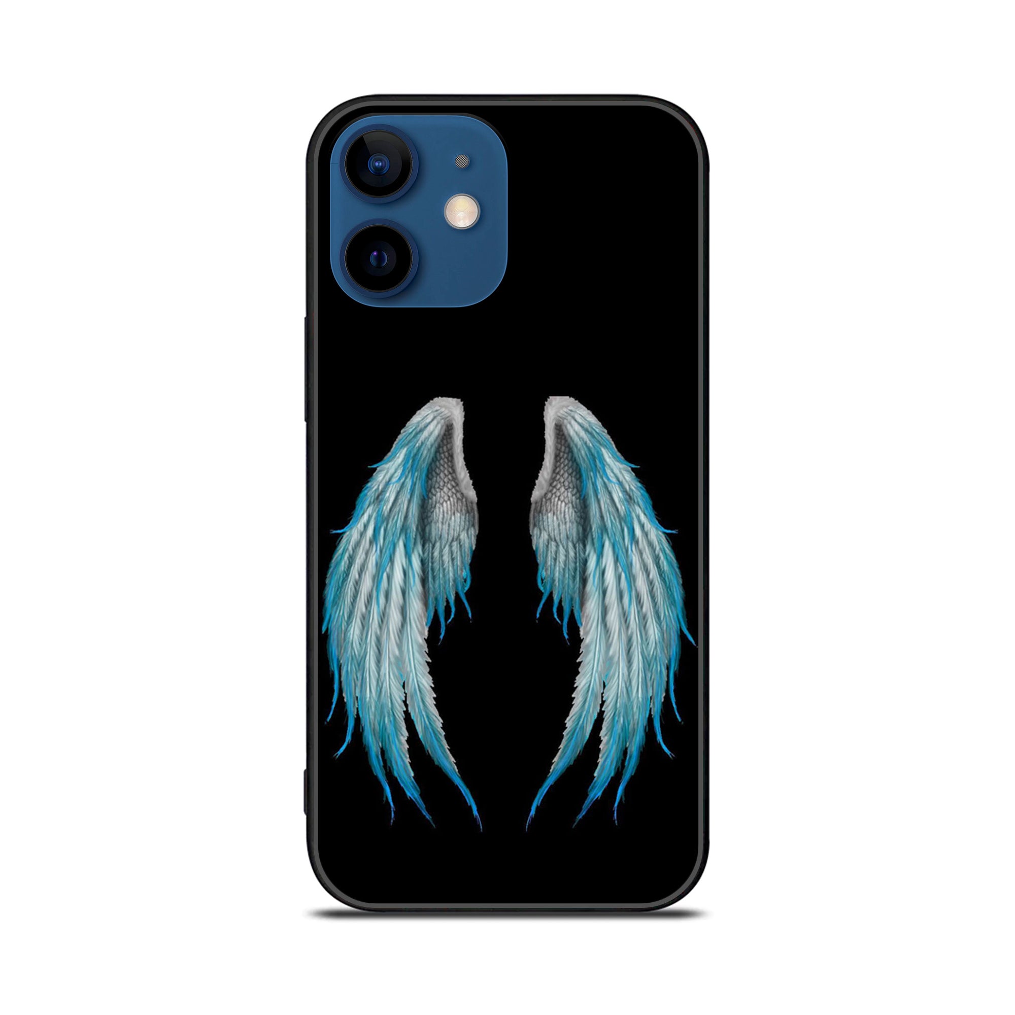 iPhone 12 Mini Angel Wings Series  Premium Printed Glass soft Bumper shock Proof Case
