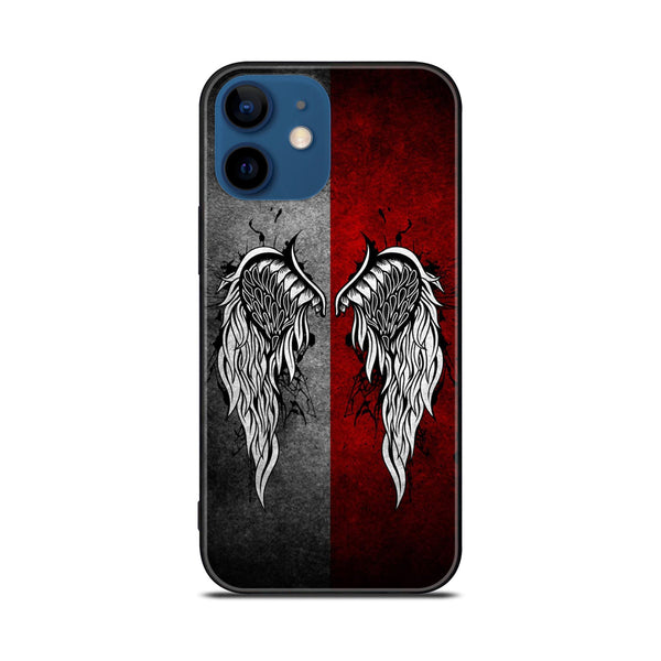 iPhone 11 Angel Wings Series  Premium Printed Glass soft Bumper shock Proof Case