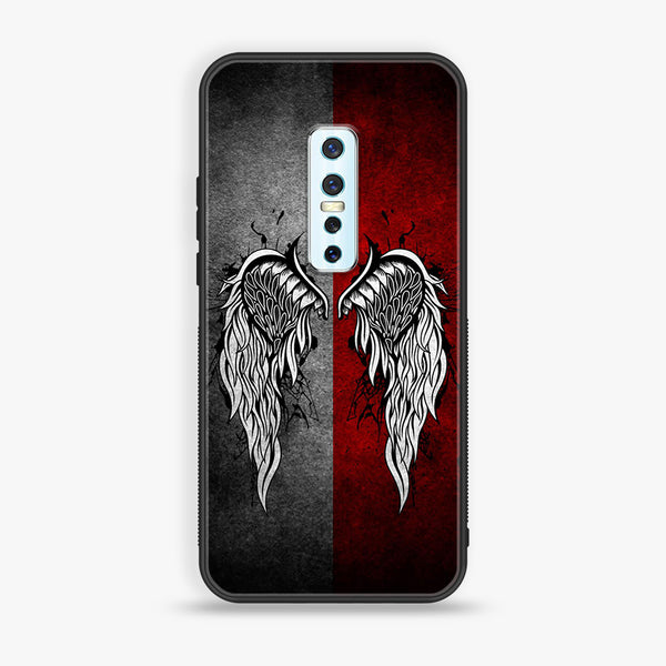 VIVO V17 PRO  - Angel Wings Series - Premium Printed Glass soft Bumper shock Proof Case