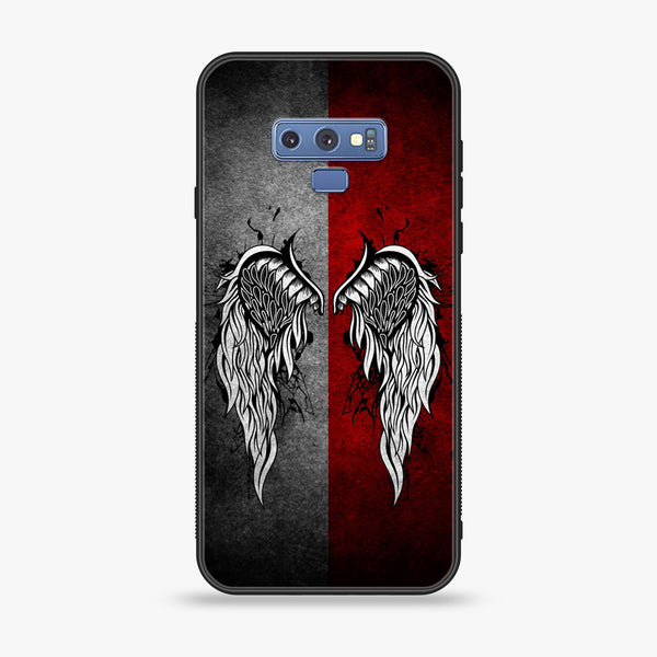 Samsung Galaxy Note 9 - Angel wing Design 2 - Premium Printed Glass soft Bumper shock Proof Case CS-23100 CS-25154 CS-40527