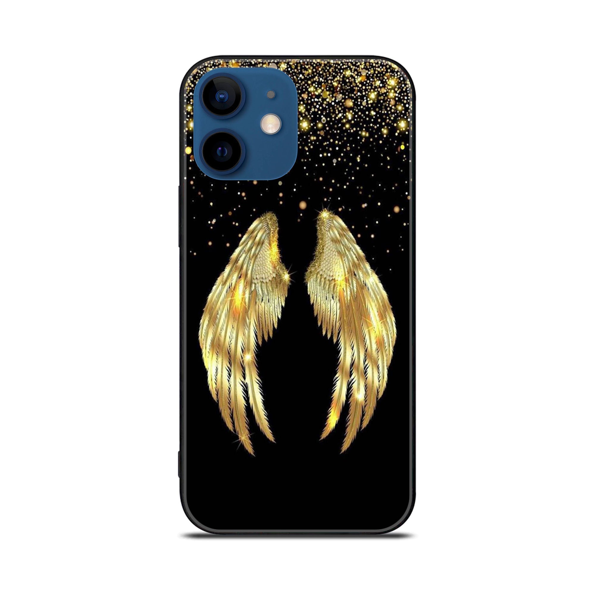 iPhone 11 Angel Wings Series  Premium Printed Glass soft Bumper shock Proof Case