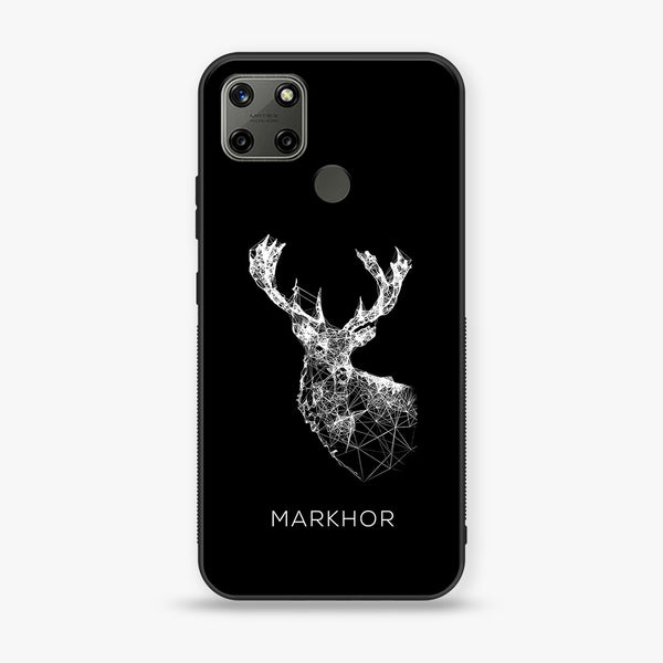 Realme C25Y  Markhor Series Premium Printed Glass soft Bumper shock Proof Case