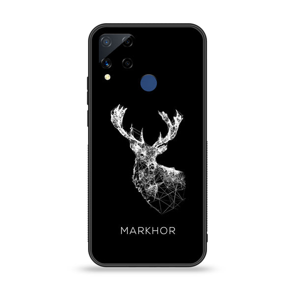 Realme C15  - Markhor Series - Premium Printed Glass soft Bumper shock Proof Case