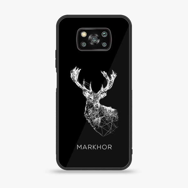 Xiaomi Poco X3 - Markhor Design 4 - Premium Printed Glass soft Bumper shock Proof Case CS-10454