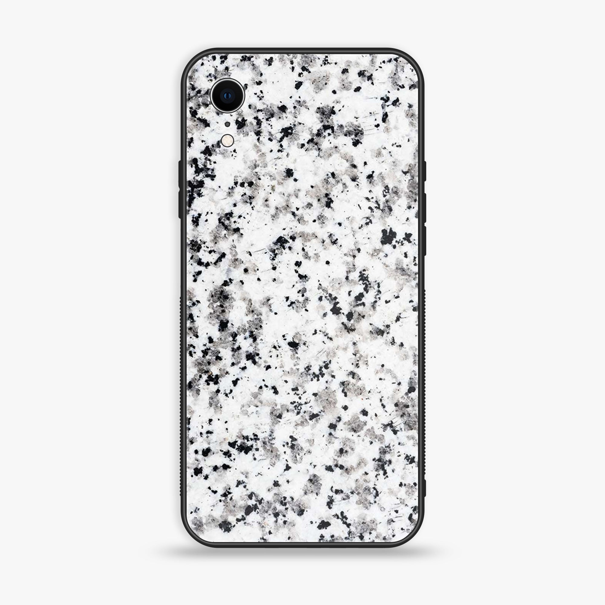 iPhone XR - White Marble Series - Premium Printed Glass soft Bumper shock Proof Case