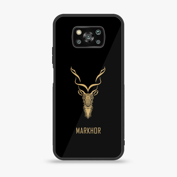 Xiaomi Poco X3 - Markhor  Design 3- Premium Printed Glass soft Bumper shock Proof Case CS-12829