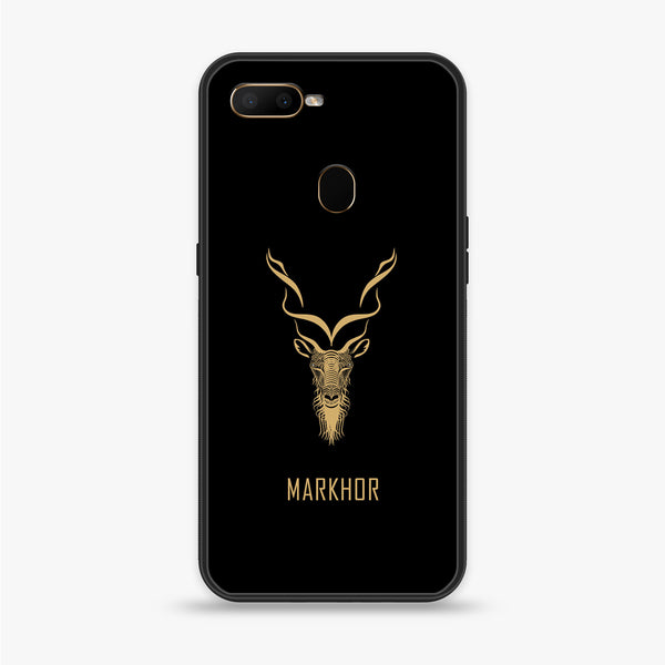 OPPO F9 PRO / F9 / A5s / A7 -Markhor Design 3- Premium Printed Glass soft Bumper shock Proof Case CS-28562