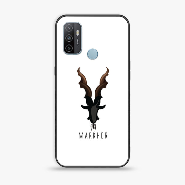 Oppo A53 - Markhor  Design 2 - Premium Printed Glass soft Bumper shock Proof Case CS-24118