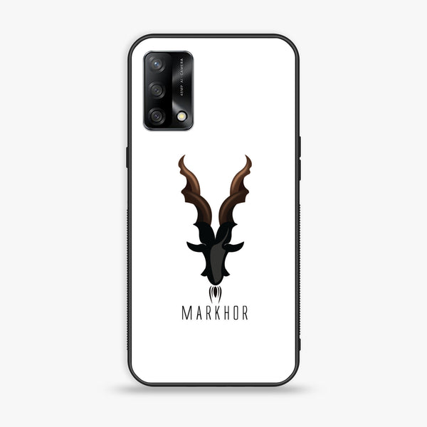 Oppo A74 - Markhor Series Design 2  - Premium Printed Glass soft Bumper shock Proof Case CS-19458