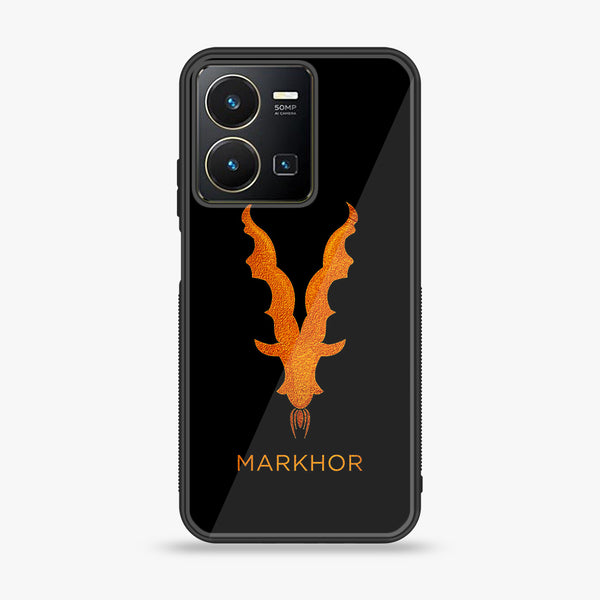 Vivo Y35 - Markhor Design 12- Premium Printed Glass soft Bumper shock Proof Case CS-24147