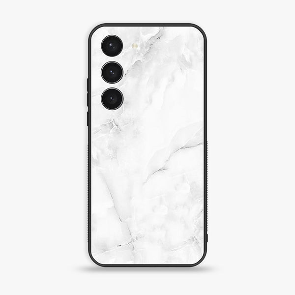 Samsung Galaxy S23 - White Marble Design 5 - Premium Metal Printed soft Bumper shock Proof Case CS-34290