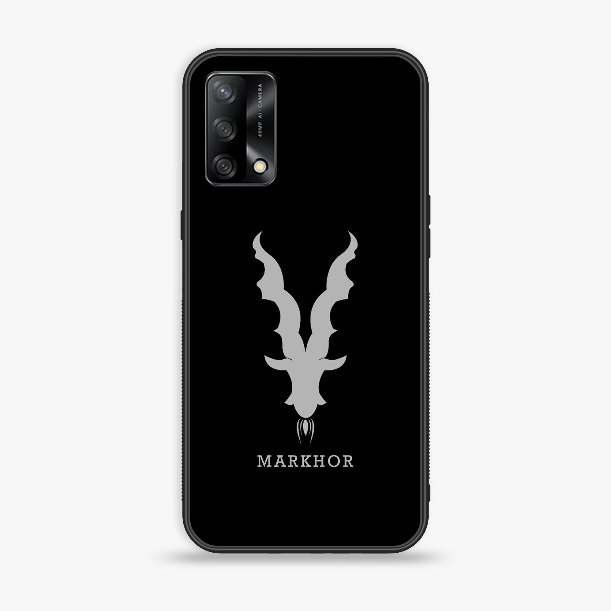 Oppo A95 - Markhor Series - Premium Printed Glass soft Bumper shock Proof Case