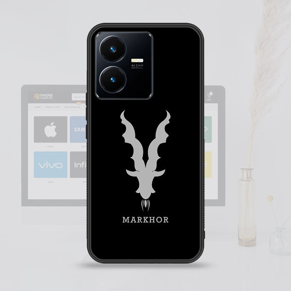 Vivo Y22  Markhor Design 9  Premium Printed Glass soft Bumper shock Proof Case CS-8393