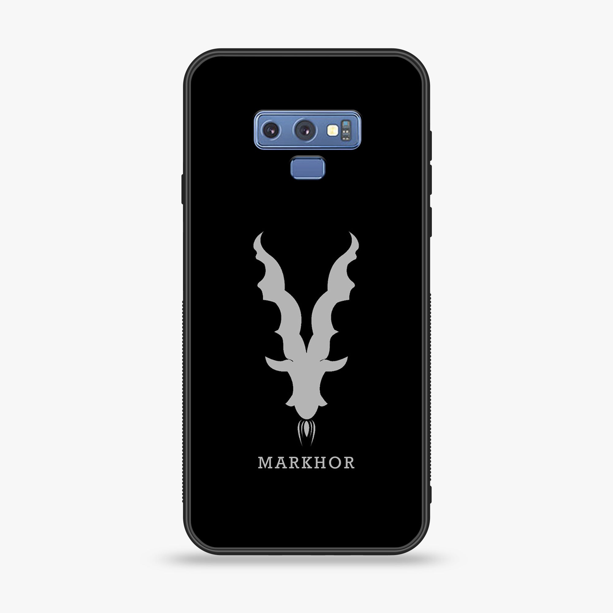 Samsung Galaxy Note 9 - Markhor Series - Premium Printed Glass soft Bumper shock Proof Case